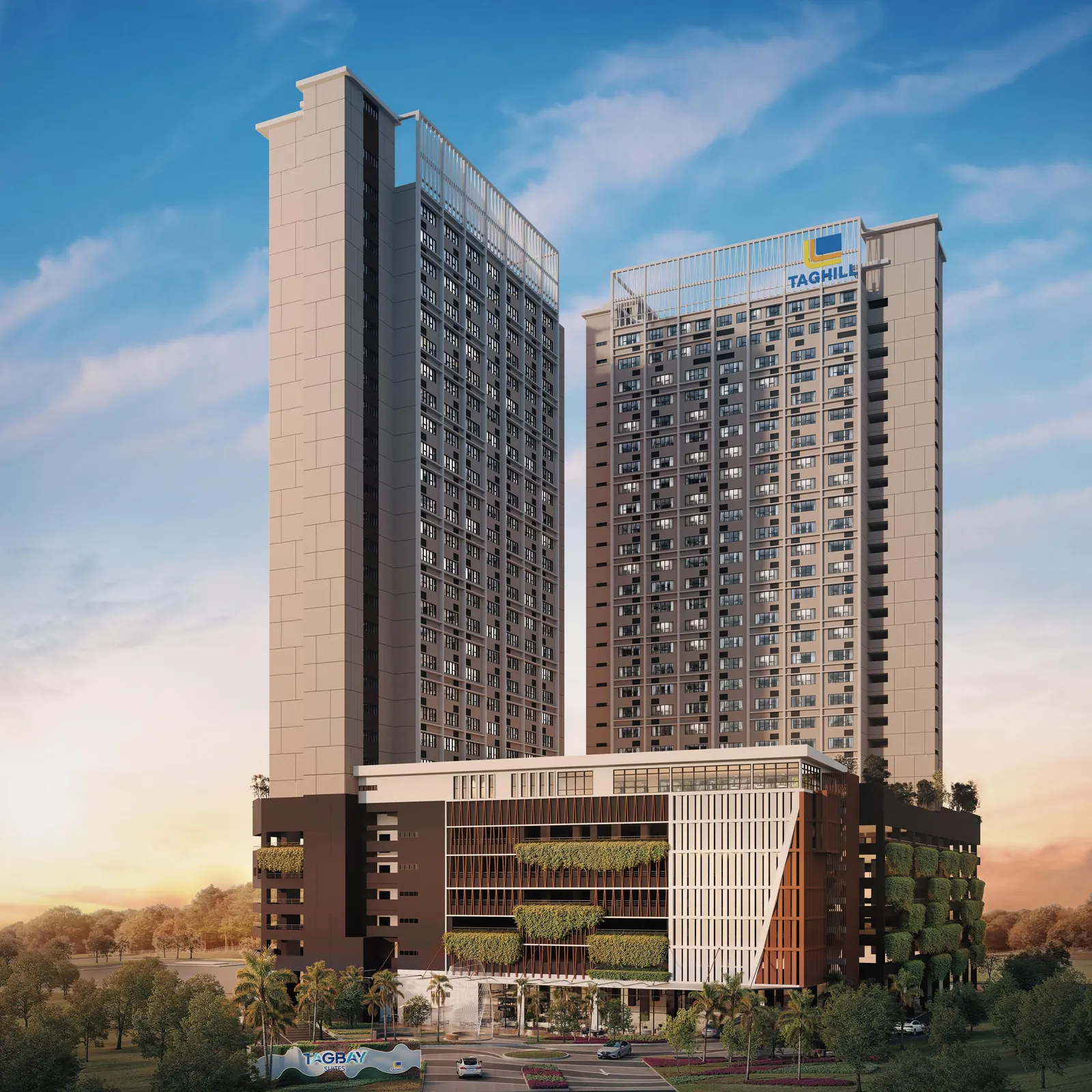 Tagbay Suites, artist impression of the two towers