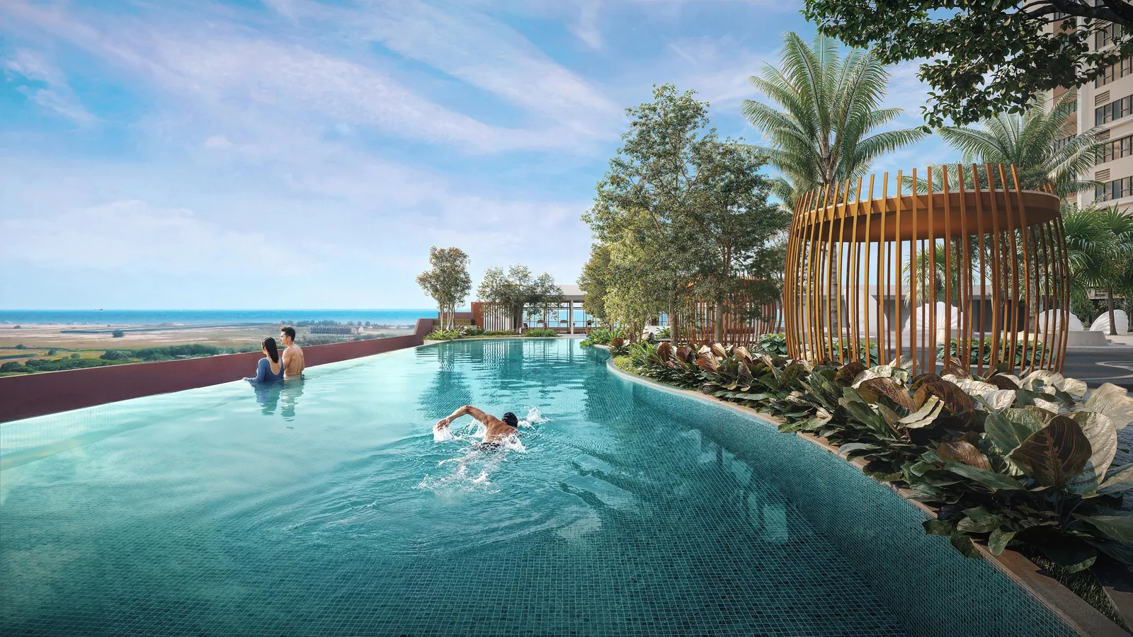 Infinity lap pool