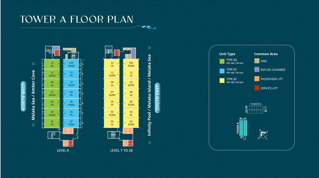 Tower A floor plan
